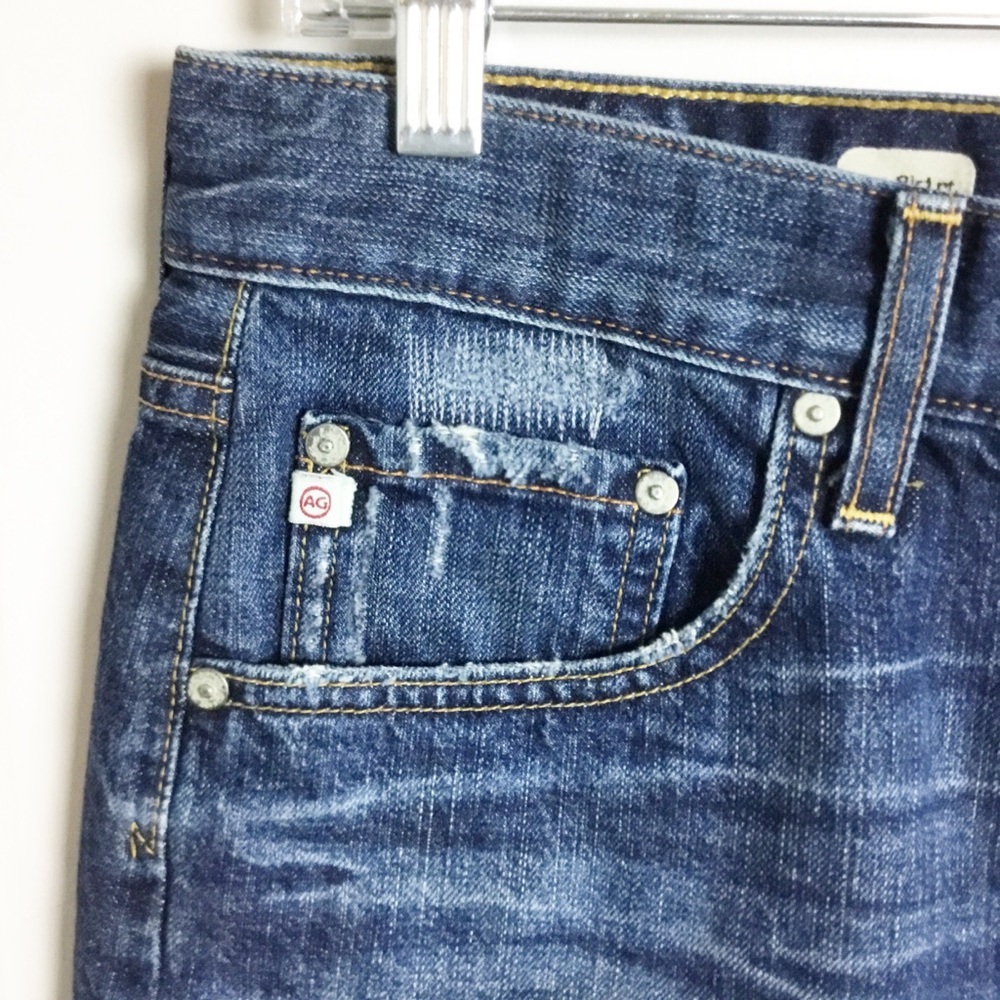 AG Adriano Goldschmied Denim Box Skirt Size 28 Distressed - Picture 3 of 6